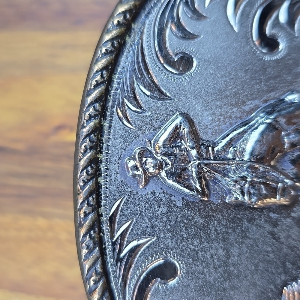 Horse bell racing bell buckle country style.. Great LOOKING BUCKLE Stand Out - Picture 4 of 6